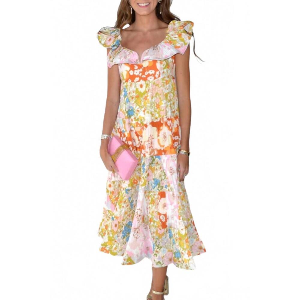 NEW BEULAHSTYLE maximalist casual dress in multicolor